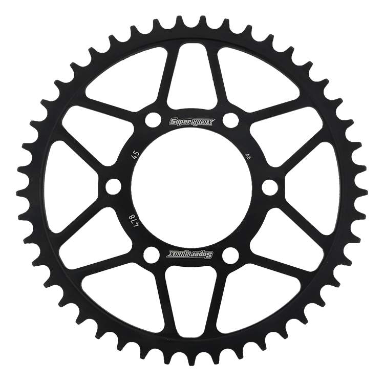 Supersprox Black Rear Steel Sprocket 45 Teeth Kawasaki KLE650