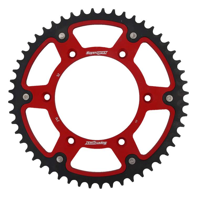 Supersprox Stealth Red Rear Sprocket with 52 Teeth for Honda XR650R