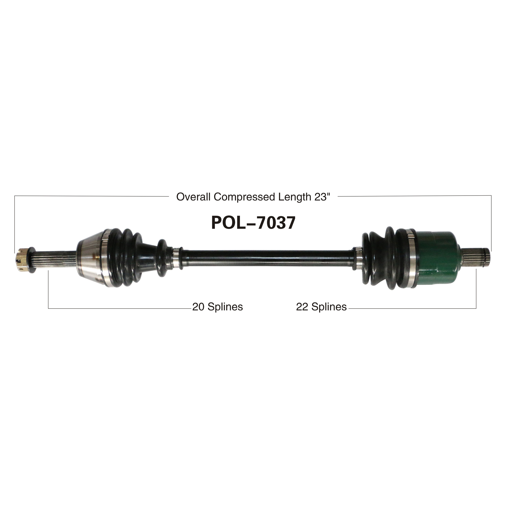 Open Trail Front Left OE Replacement Axle for Polaris Ranger 500 EFI