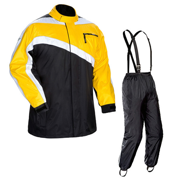 Tourmaster Defender Rainsuit Black Yellow Small Motorcycle Rain Gear ...
