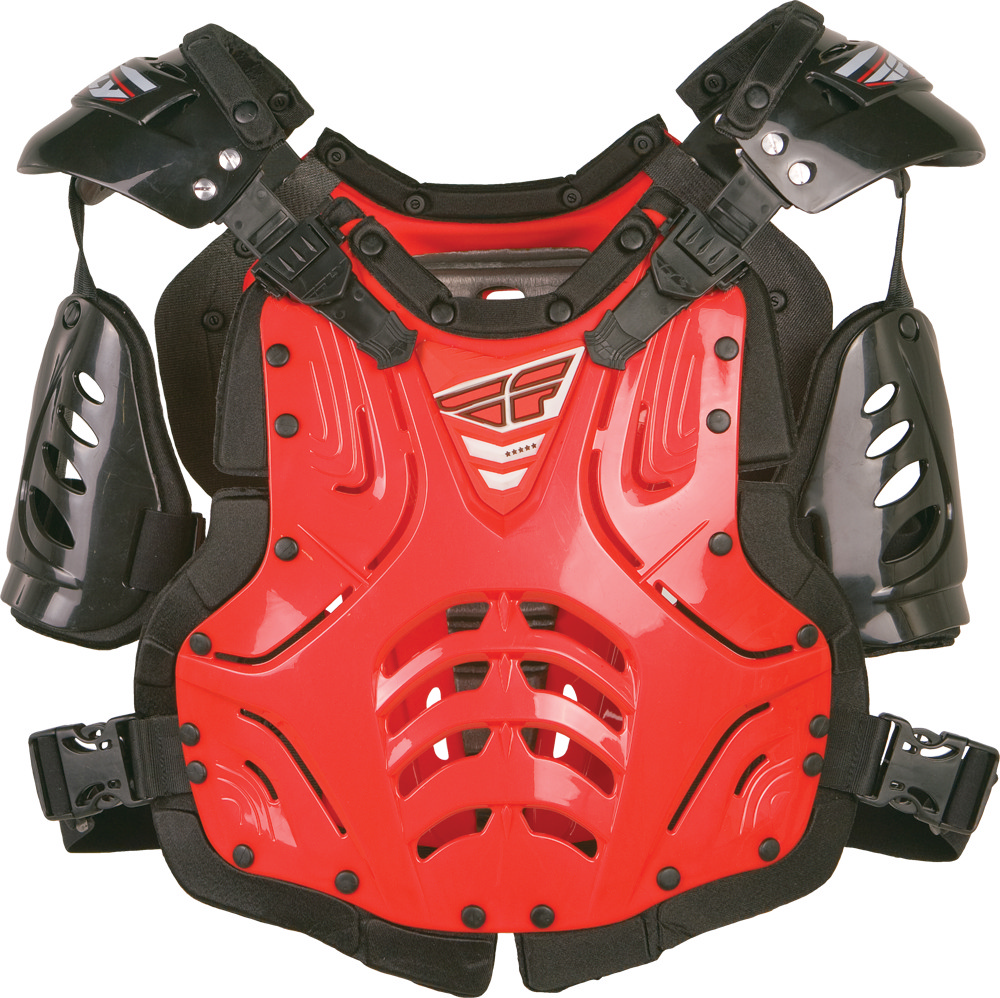 Fly Racing Red Convertible II Chest Roost Protector Dirt Bike
