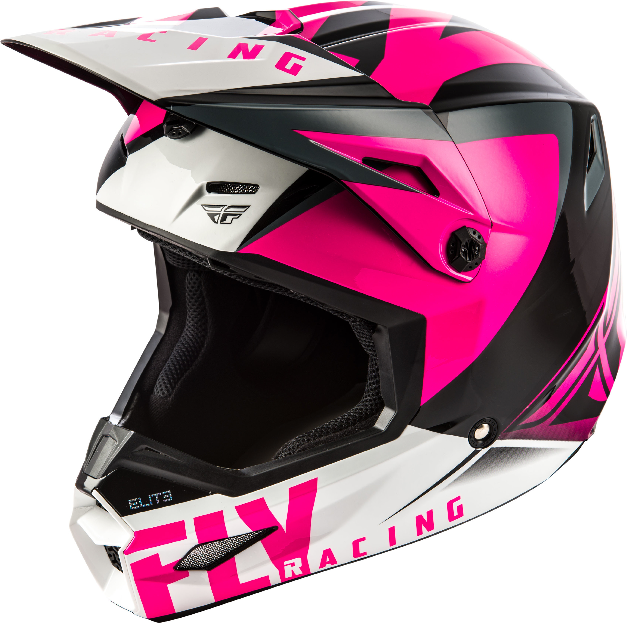 Details About Fly Racing Youth Pink Black White Elite Vigilant Dirt Bike Helmet Ece Dot Atv Mx