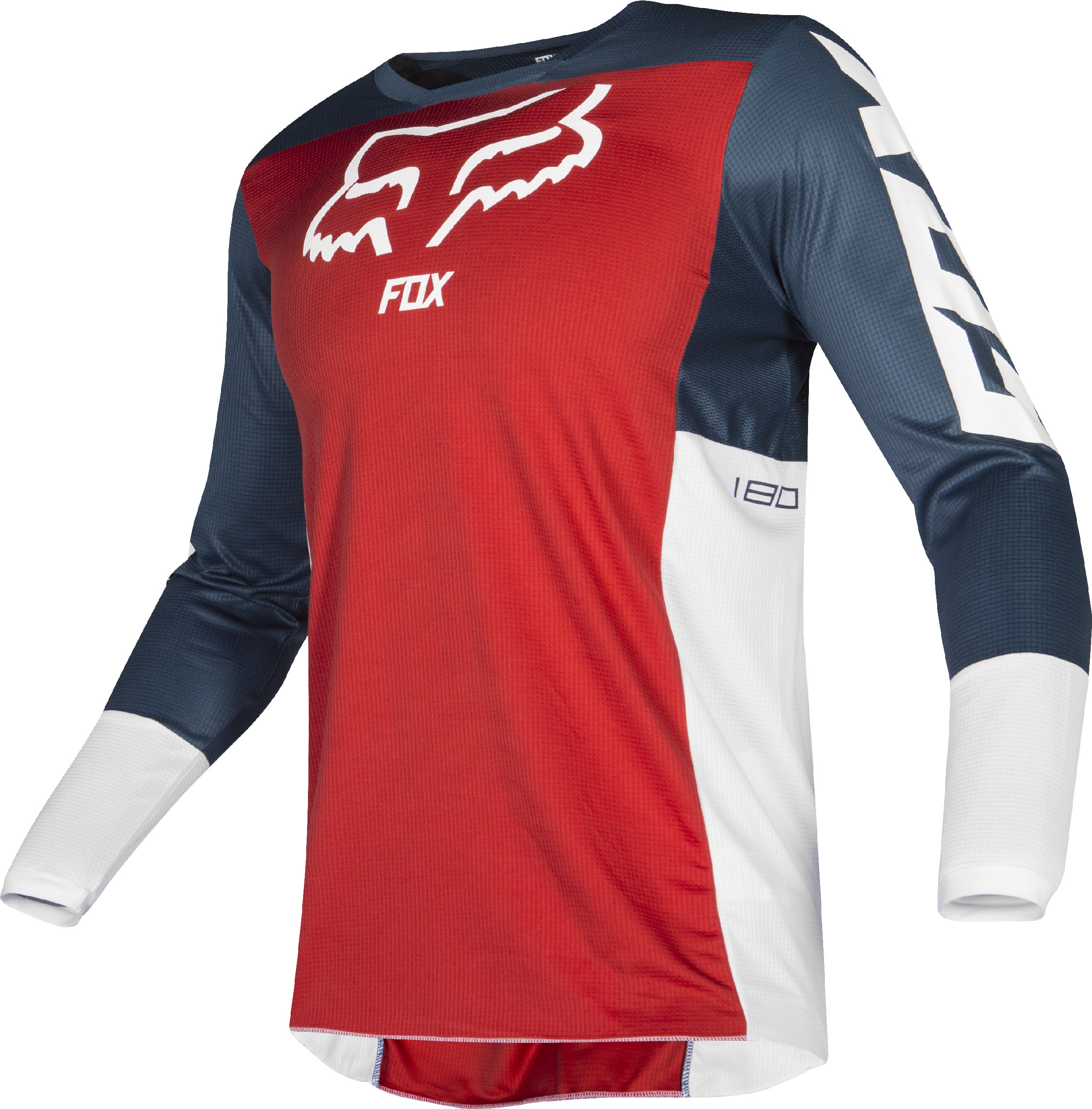 Fox Racing Mens 180 Przm Navy Blue/Red/White Dirt Bike Jersey Motocross ...