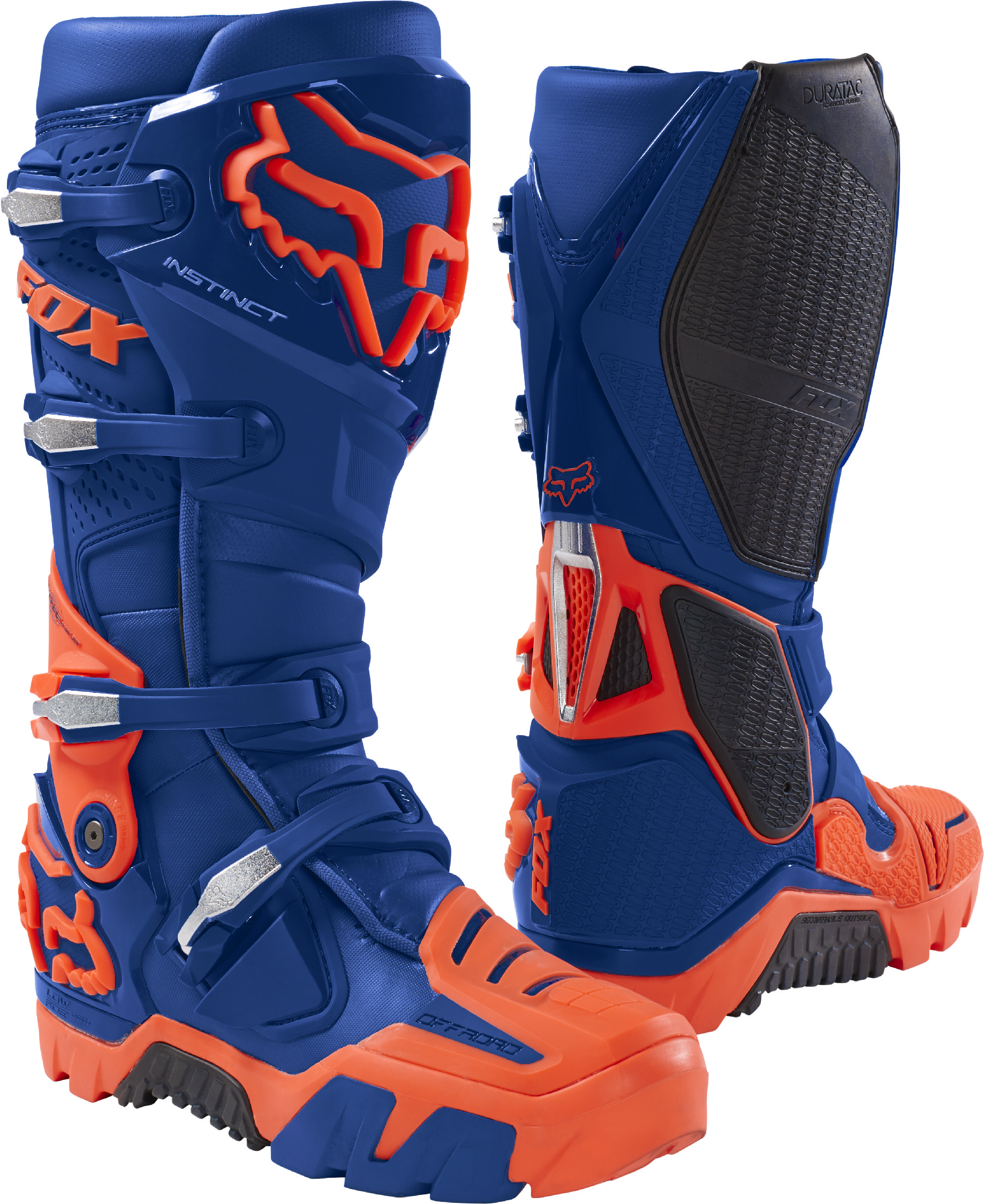 Fox Racing Mens Blue/Orange Instinct OffRoad Dirt Bike Boots MX ATV eBay