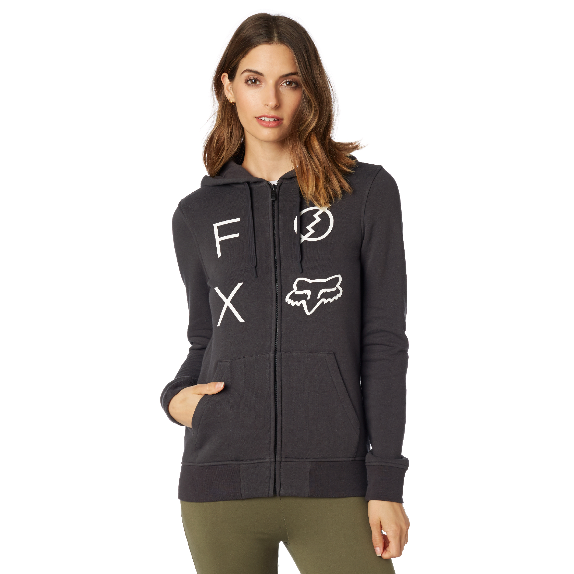 womens fox racing zip up hoodies