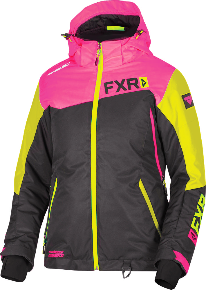 FXR Black/Elec Pink/Hi-Vis Womens Vertical Edge Insulated Snowmobile Jacket 2019  eBay