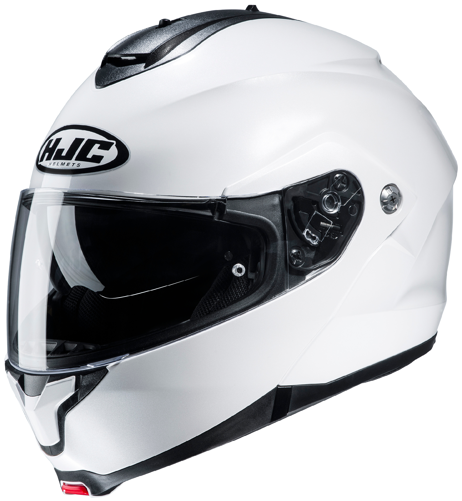 HJC SemiFlat Pearl White C91 Modular Motorcycle Helmet eBay