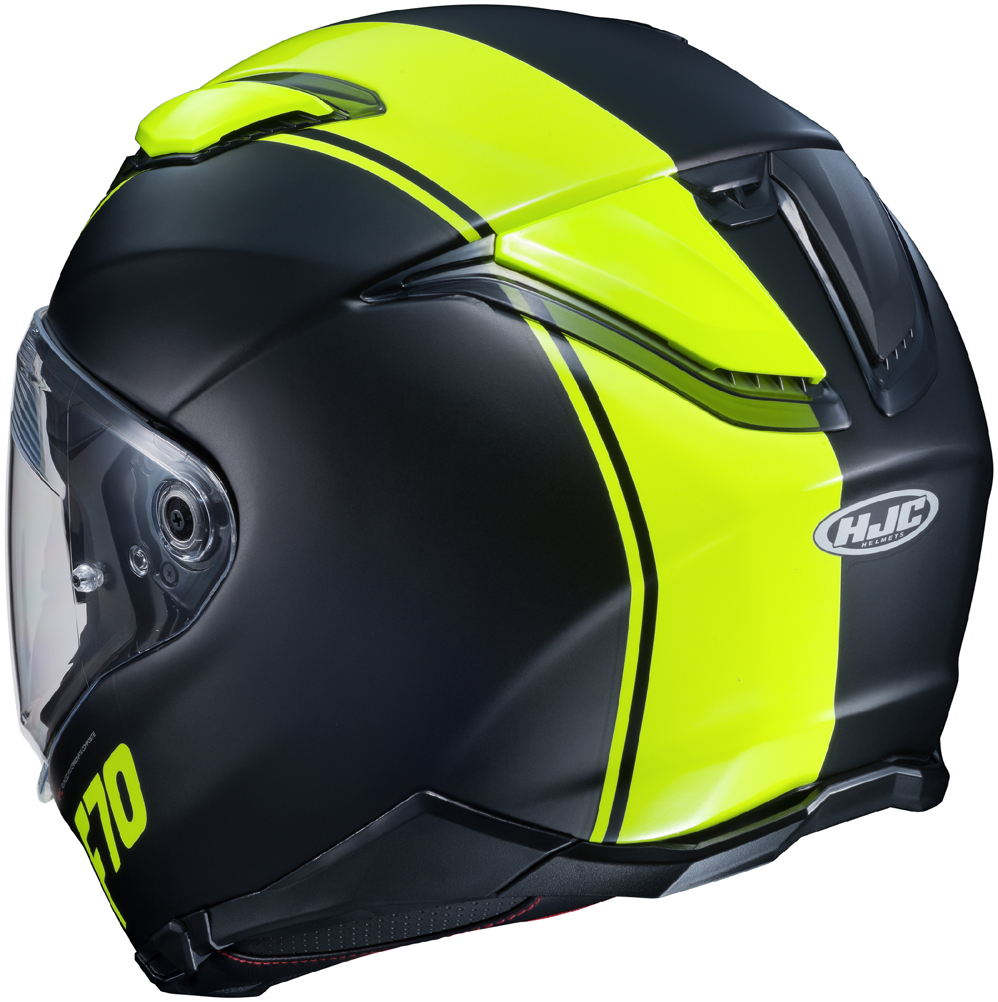 HJC Black/Hi-Viz Yellow Green F70 Mago Full Face Motorcycle Helmet | eBay