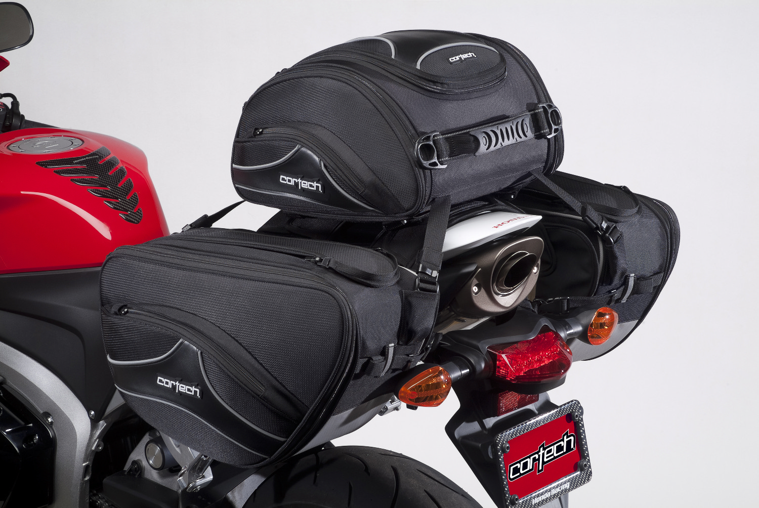 Cortech Super 2.0 36L Saddlebags & 24L Tail Bag Motorcycle Luggage