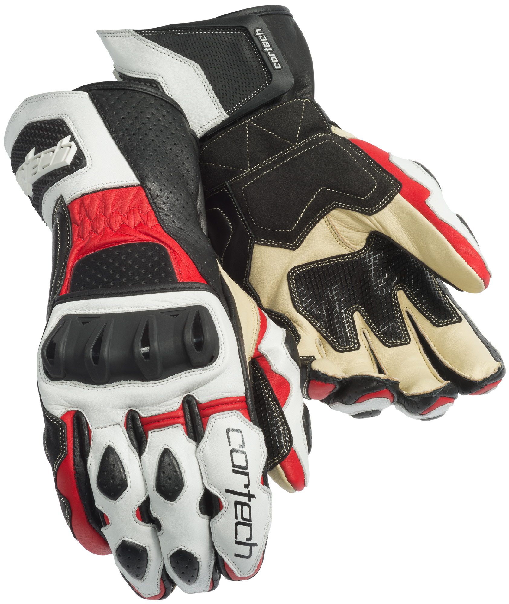 Cortech Chicane RR Mens Leather Motorcycle Gloves Black