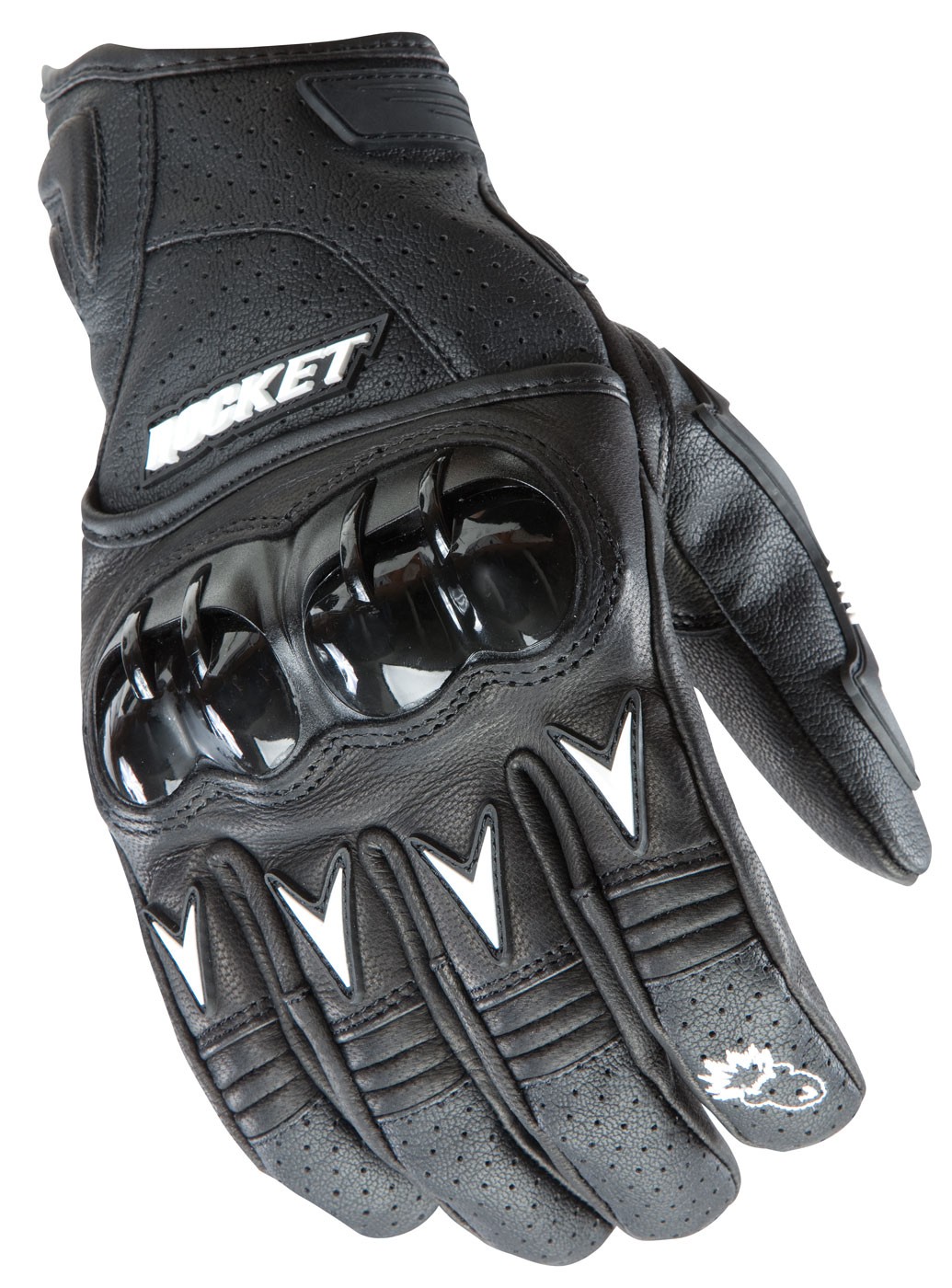 Closeout Joe Rocket Superstock Motorcycle Gloves Black/White Size Medium Md