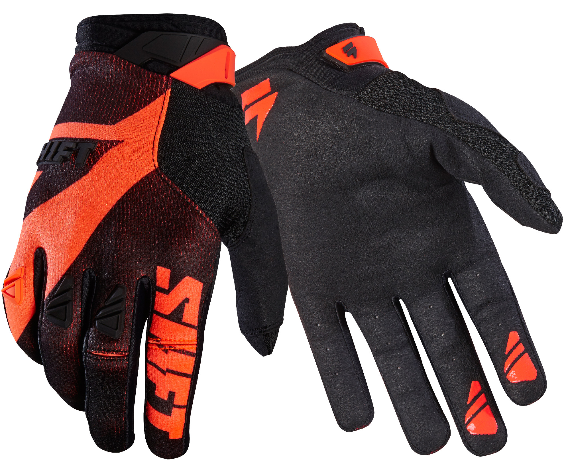 Shift Racing Black/Orange Black Label Pro Mainline Dirt Bike Gloves MX ...
