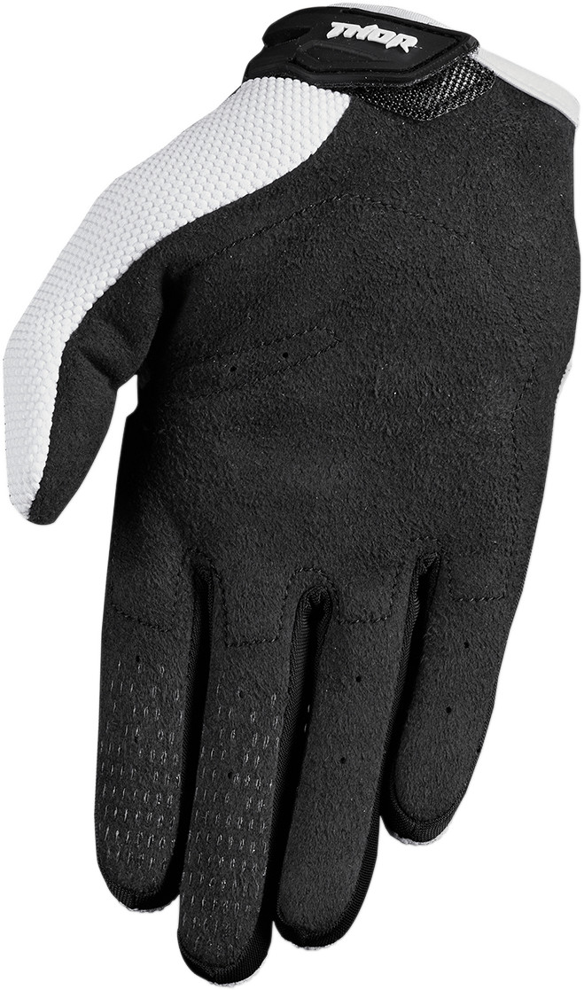 Thor Mens & Youth White/Black Spectrum Dirt Bike Gloves MX ATV MTB BMX