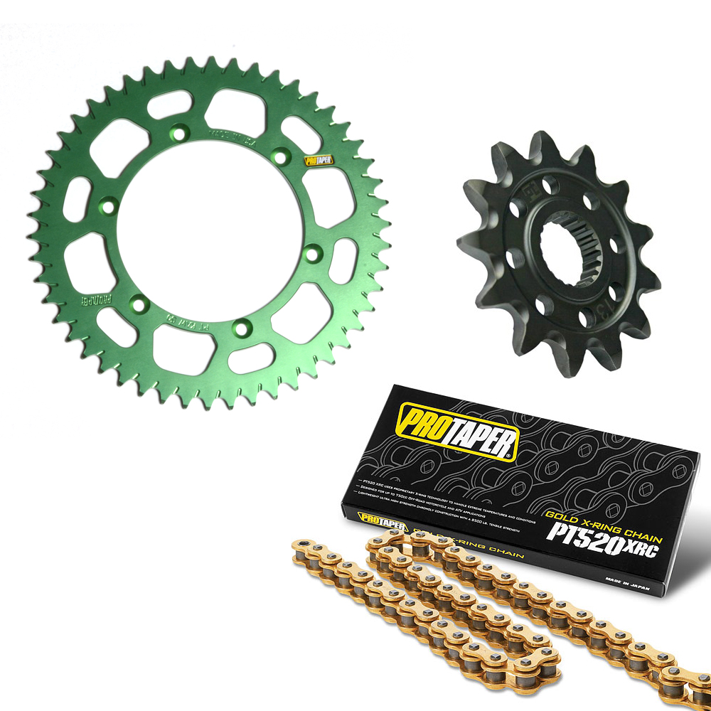 Pro Taper MX 13/51 Sprocket Kit (Green) with 520 XRing Chain 120L
