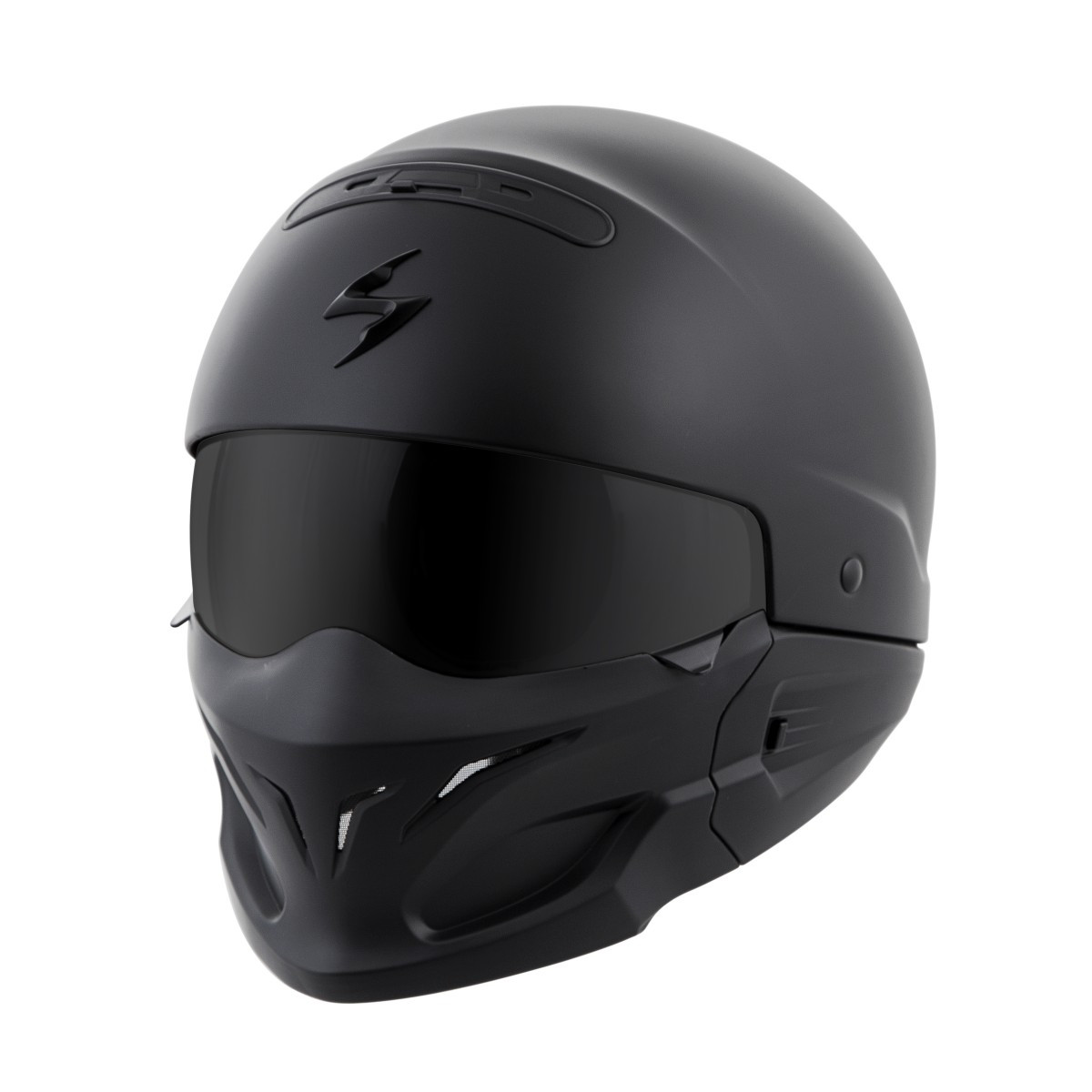 Scorpion Adult Matte Black Covert Solid 3/4 Open Face Motorcycle Helmet