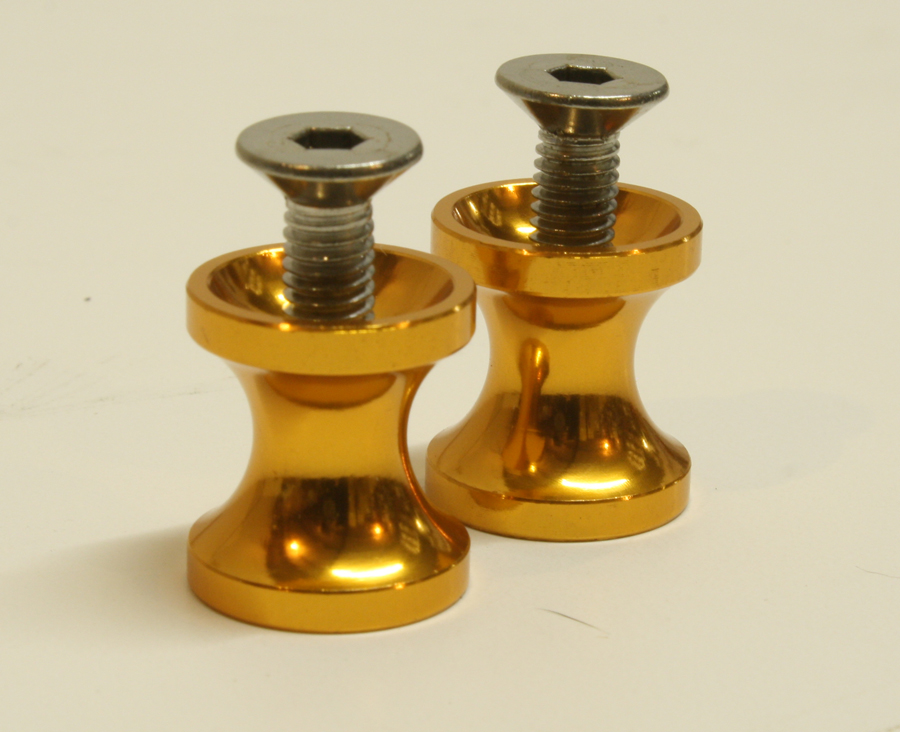 BikeTek Bobbins Swingarm 10mm Gold Motorcycle Sport Bike Spools eBay