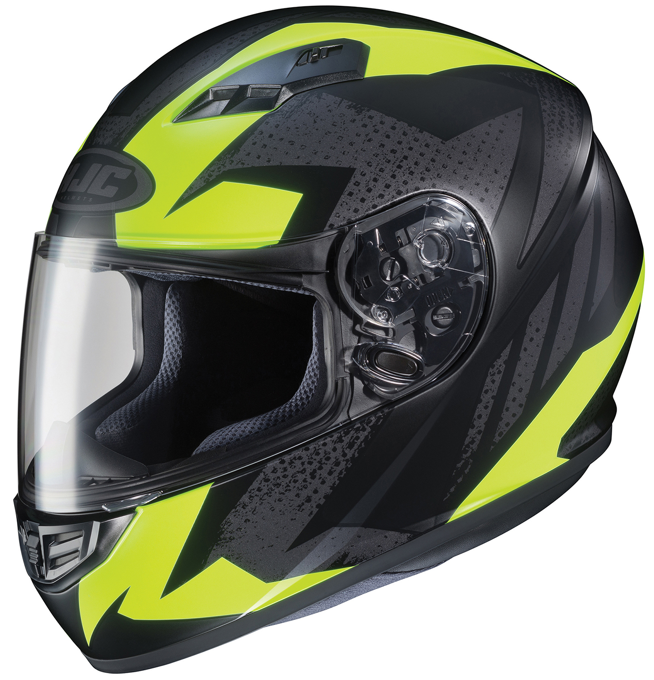 HJC Adult CS-R3 Treague Neon Green/Black Full Face Motorcycle Helmet