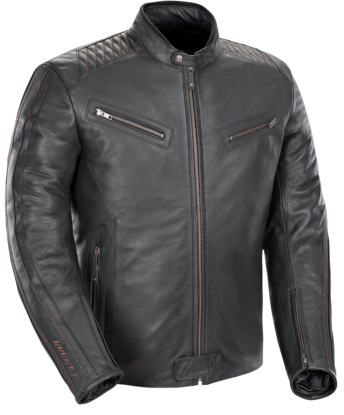 Joe Rocket Mens Black/Black Vintage Rocket Leather Motorcycle Jacket | eBay
